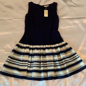 ERIN by ERIN FETHERSTON  NAVY BLUE SLEEVELESS DRESS Sz 12 NWT